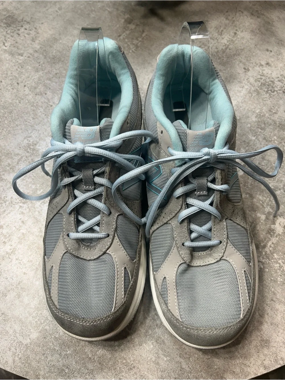 New Balance 877 V1 Women's Size 11 Grey & Light Blue Walking Sneakers Shoes